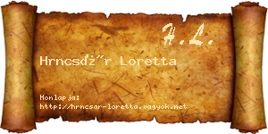 Hrncsár Loretta névjegykártya